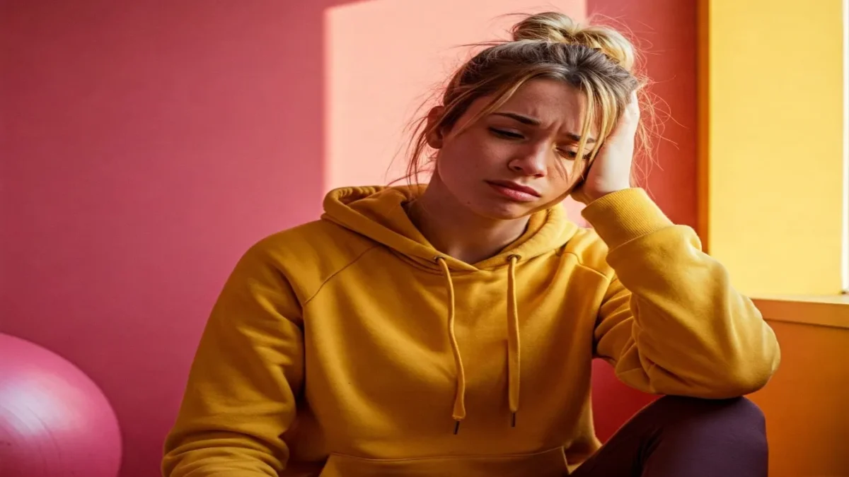 Depressed woman sitting in the morning before starting unique habits to beat fatigue and boost motivation